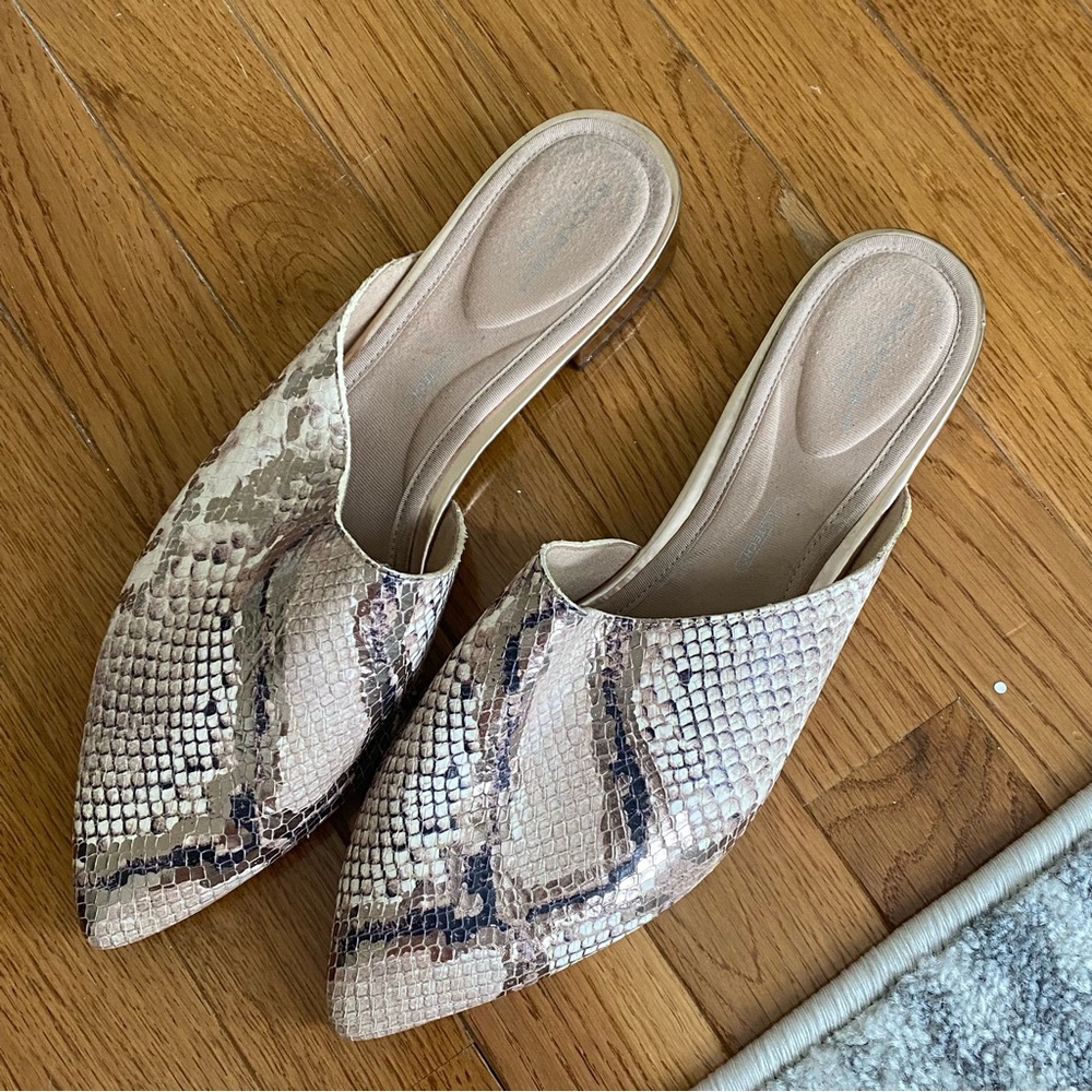 Rockport snakeskin mule